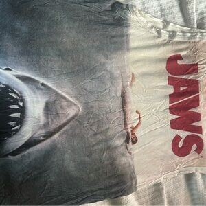 H&M Graphic Muscle Tee Gray and White